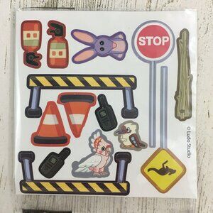 Bluey Stickers Sheet Bob Bilby Cockatoo Kookaburra Stop Sign Cones NEW
